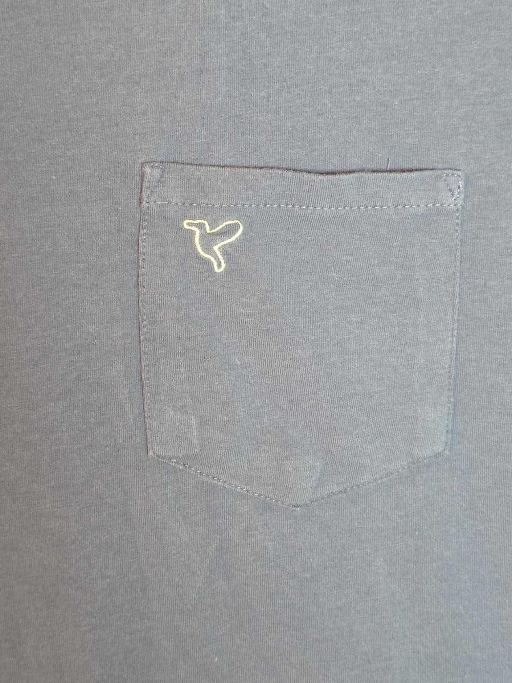 Birddogs Mens M Blue Pocket T-Shirt Short Sleeve Embroidered Bird Logo Cotton